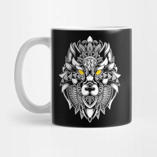 Ornate Wolf Mug